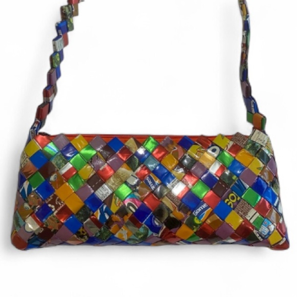 Colorful Woven Shoulder Bag